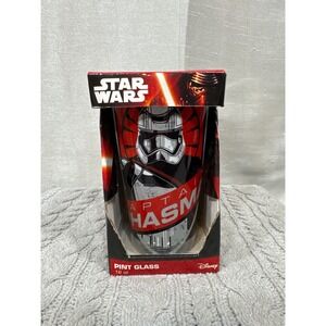 Star Wars Captain Phasma‎ Pint Glass 16 oz Silver Buffalo Disney First Order NEW